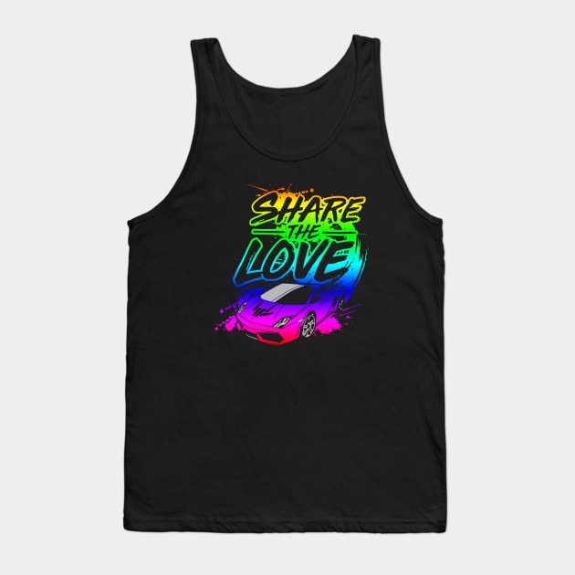 stephen sharer share the love rainbow Tank Top by ZioCreations